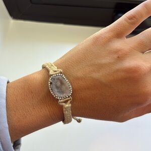 Kimberly McDonald 18k diamond & geode station bracelet